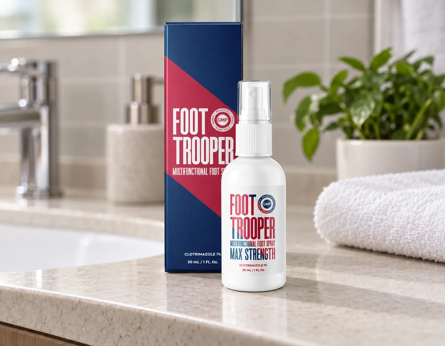 Foot Trooper-fungus remedy — the package in everyday use
