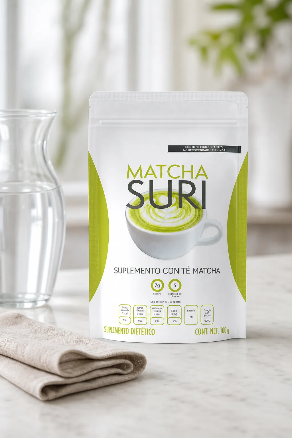 Matcha Suri — the package in everyday use