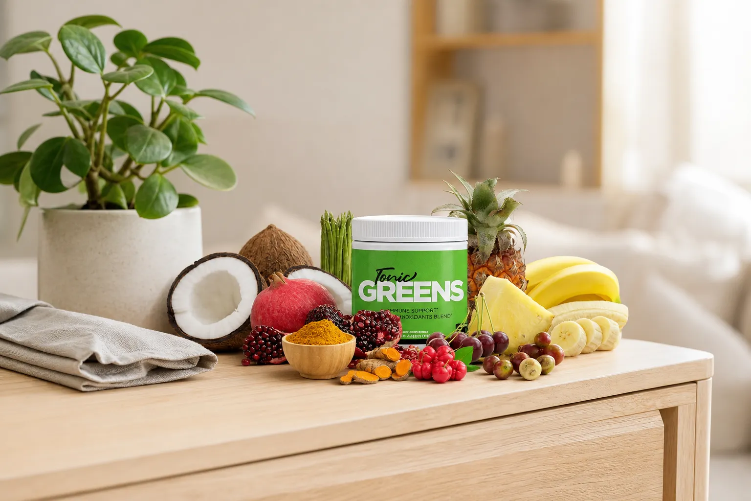 TonicGreens — the package in everyday use