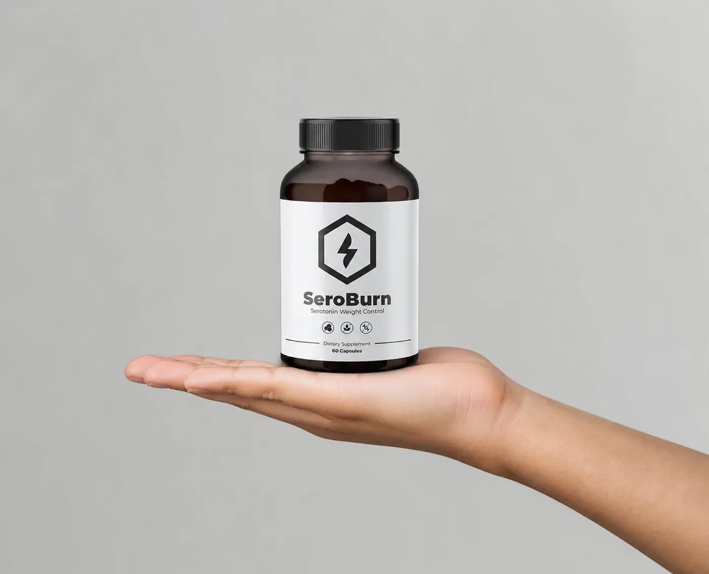 SeroBurn — the package held in a hand