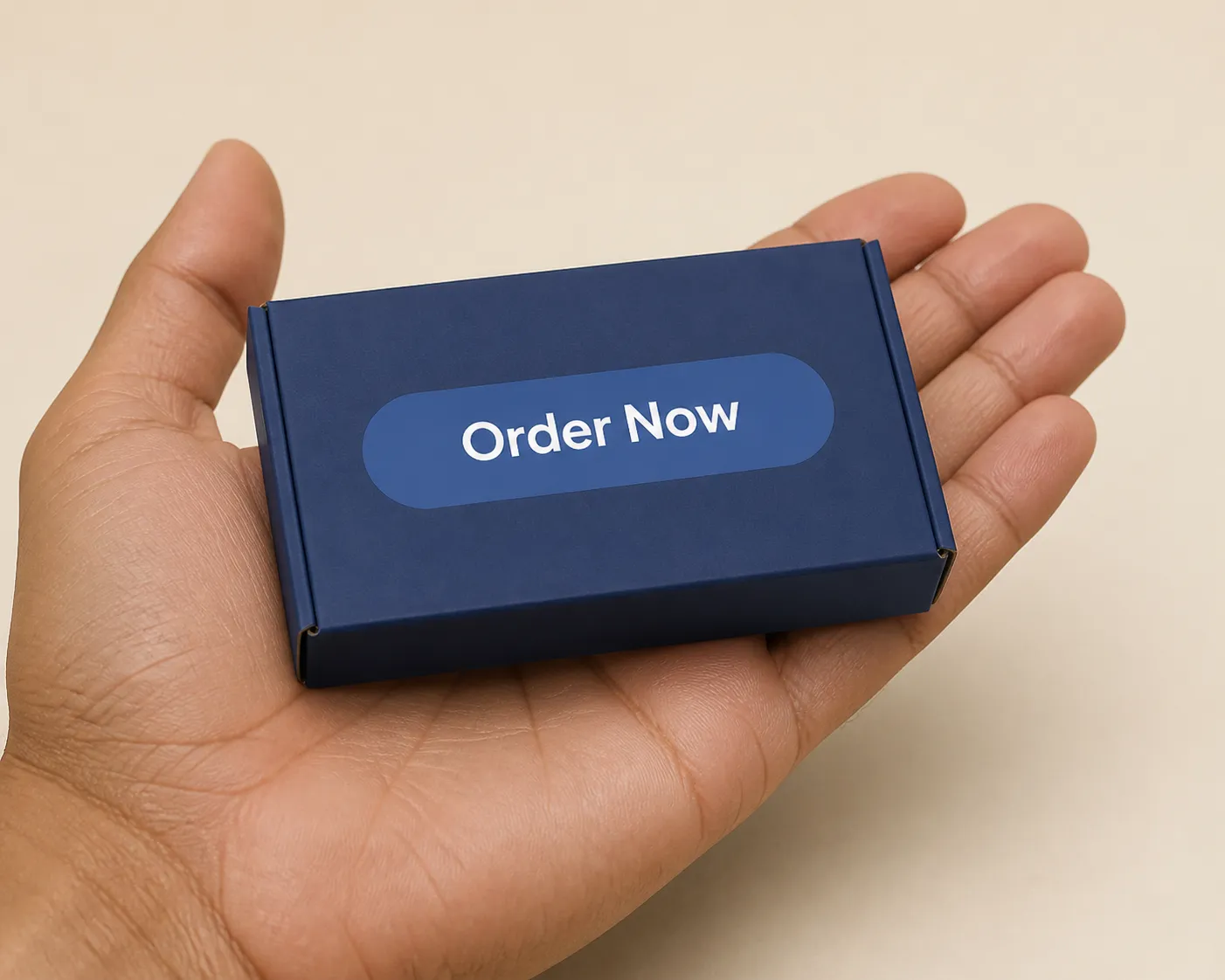 OptiPlax — the package held in a hand