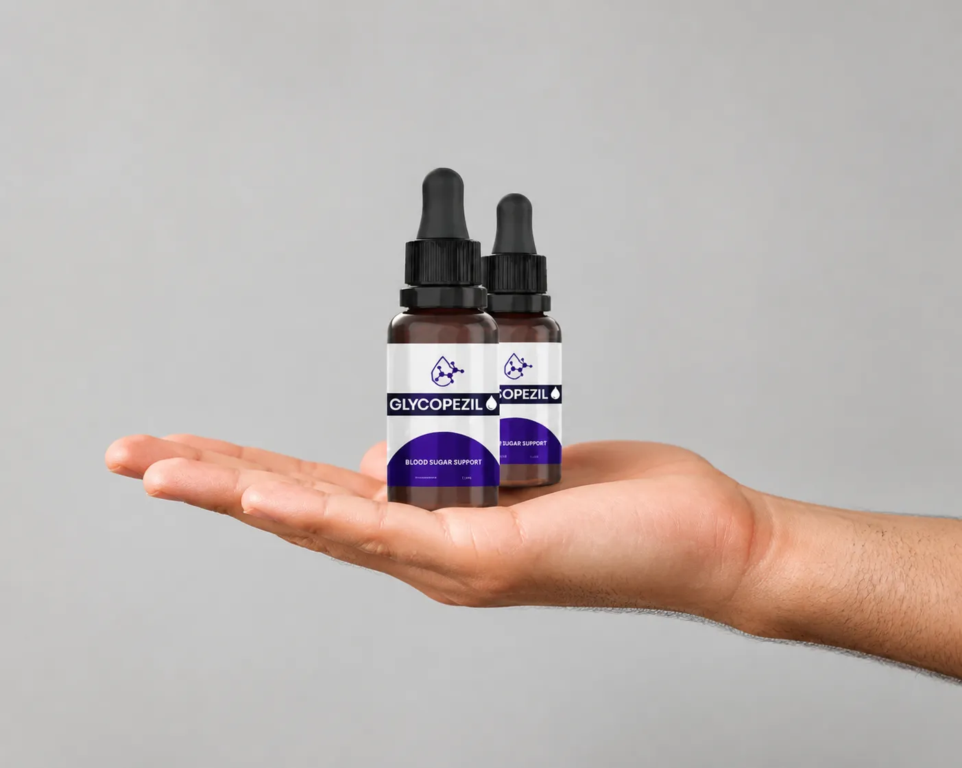 GlycoPezil — the package held in a hand