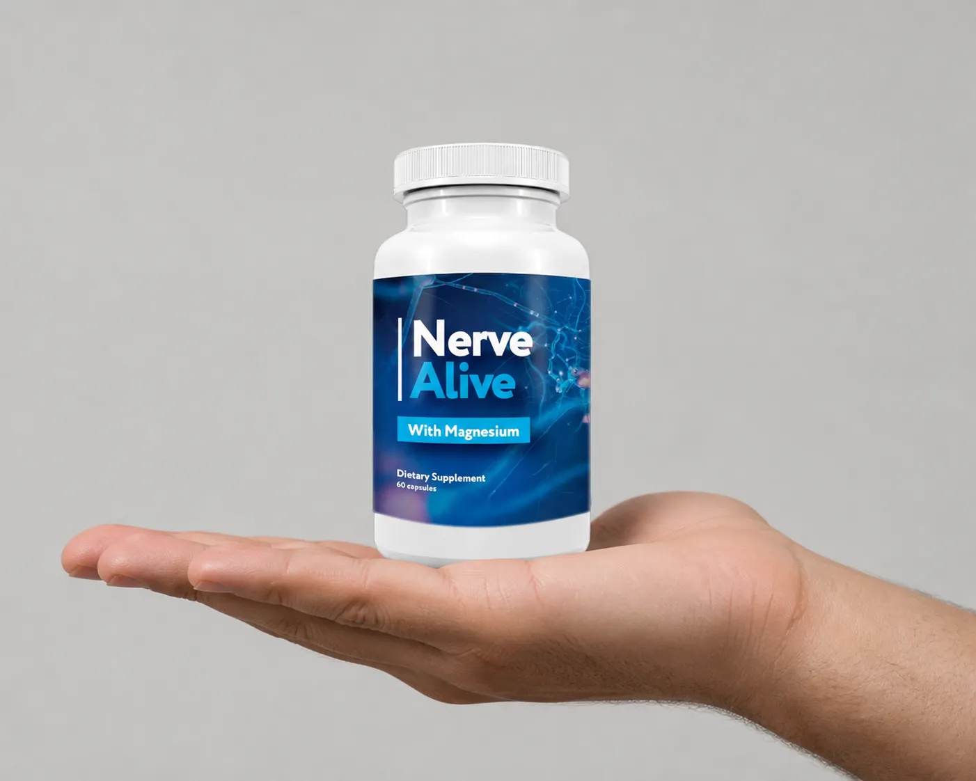 NerveAlive — the package held in a hand