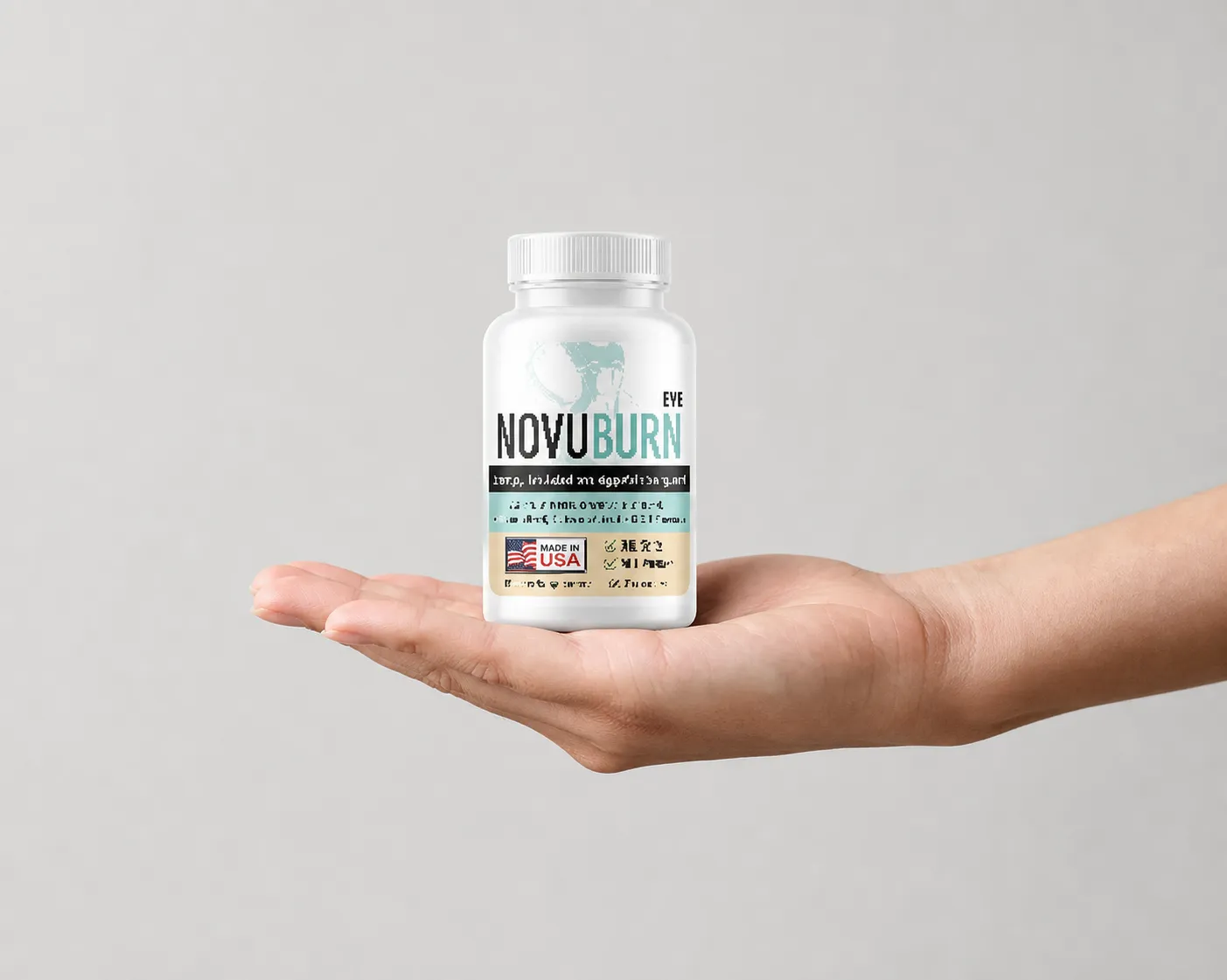 NovuBurn — the package held in a hand