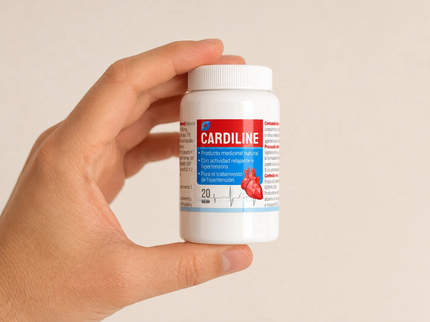 Cardiline USA — the package held in a hand